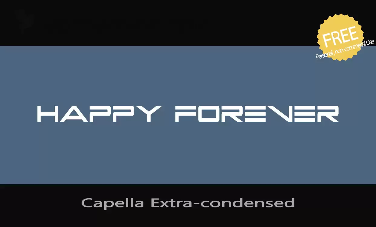 Font Sample of Capella-Extra-condensed