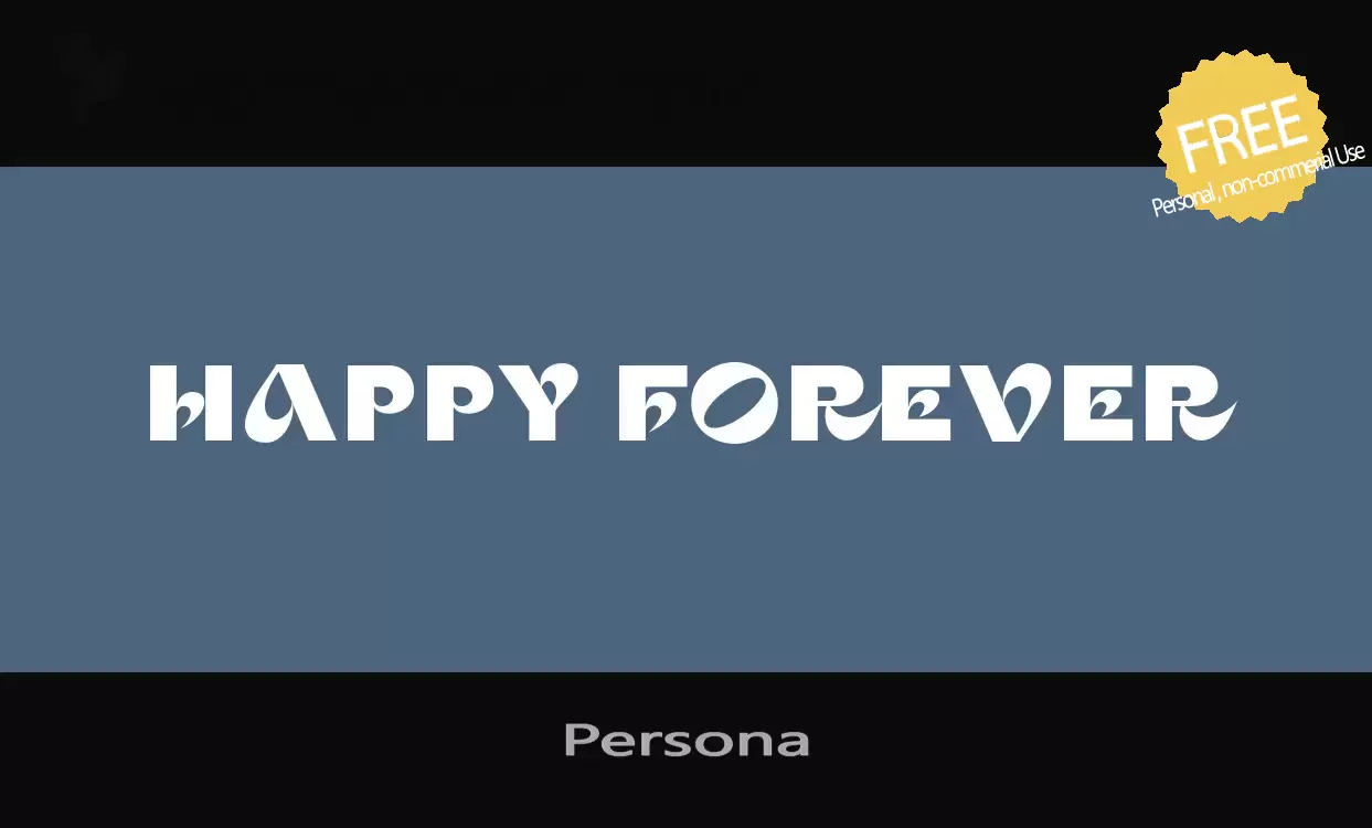 Font Sample of Persona