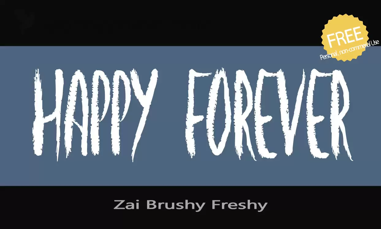 Font Sample of Zai-Brushy-Freshy