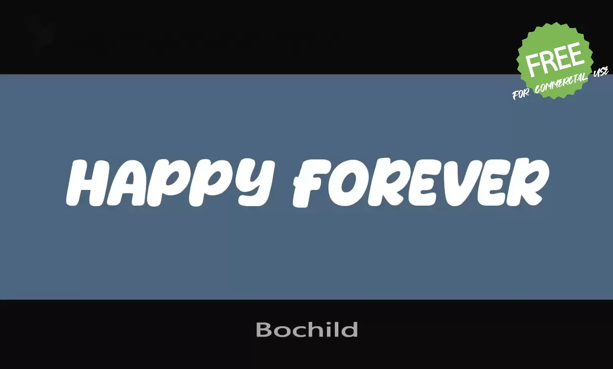 「Bochild」字体效果图