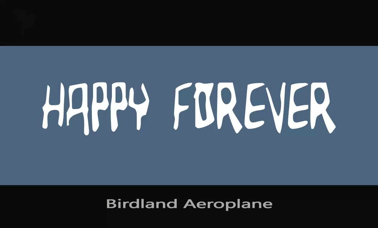 「Birdland-Aeroplane」字体效果图