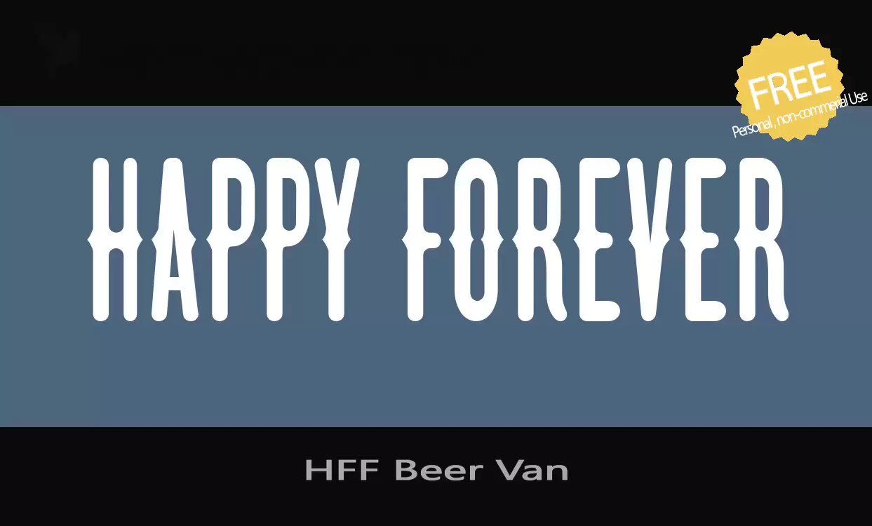 「HFF-Beer-Van」字体效果图