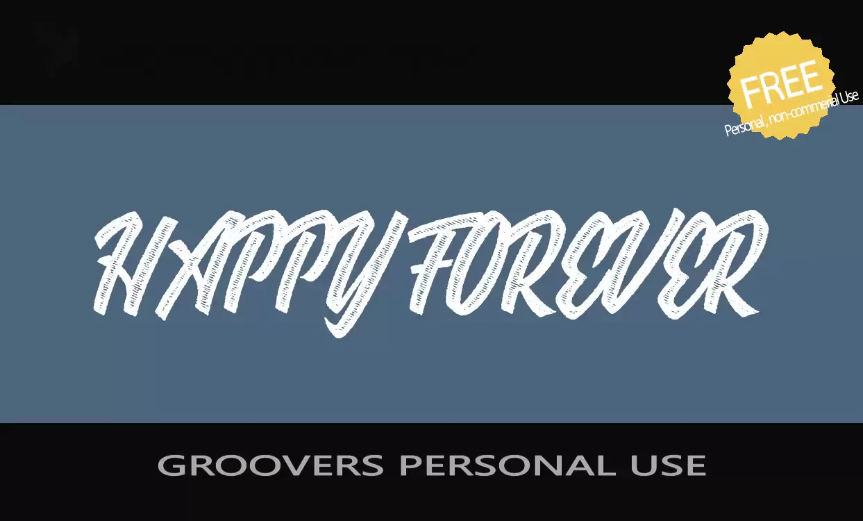 「GROOVERS-PERSONAL-USE」字体效果图