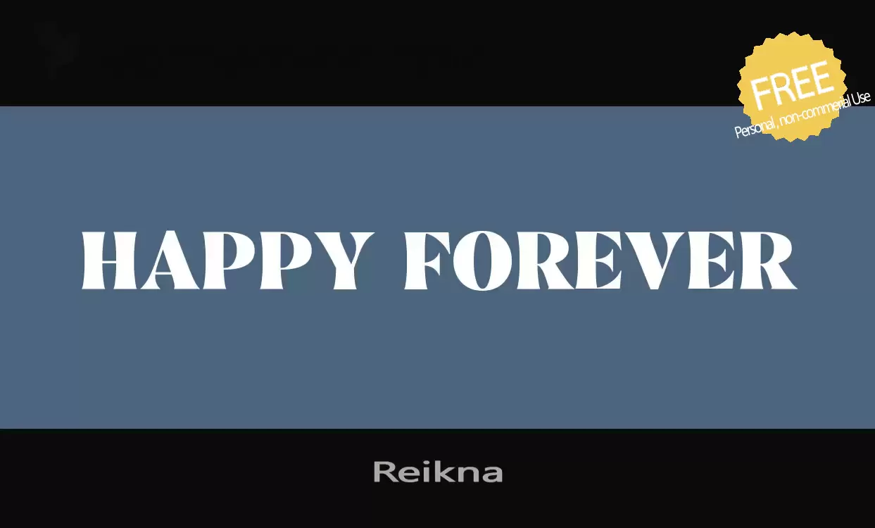 Font Sample of Reikna