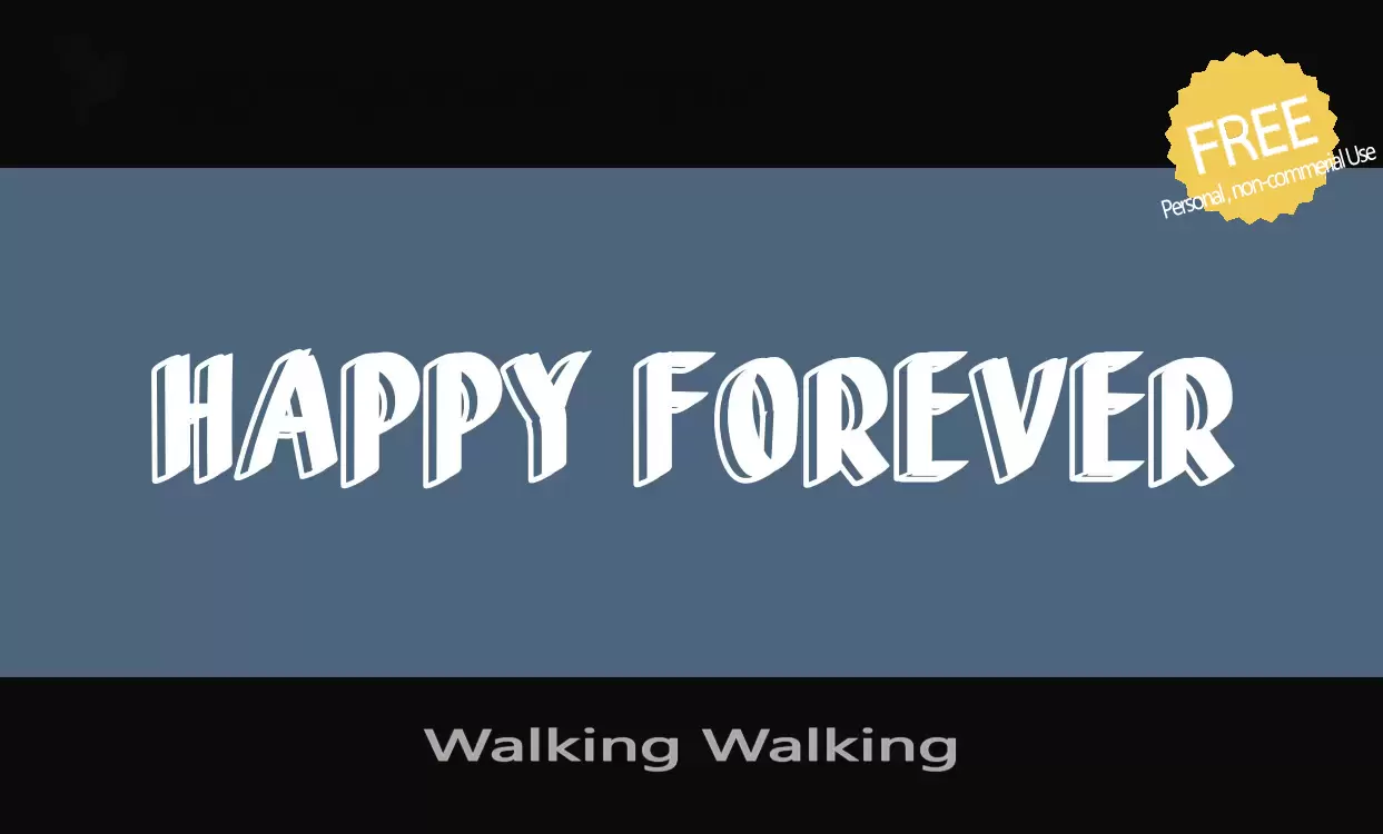 Font Sample of Walking-Walking