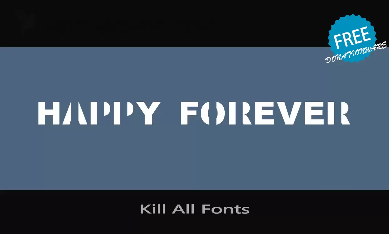 Sample of Kill-All-Fonts