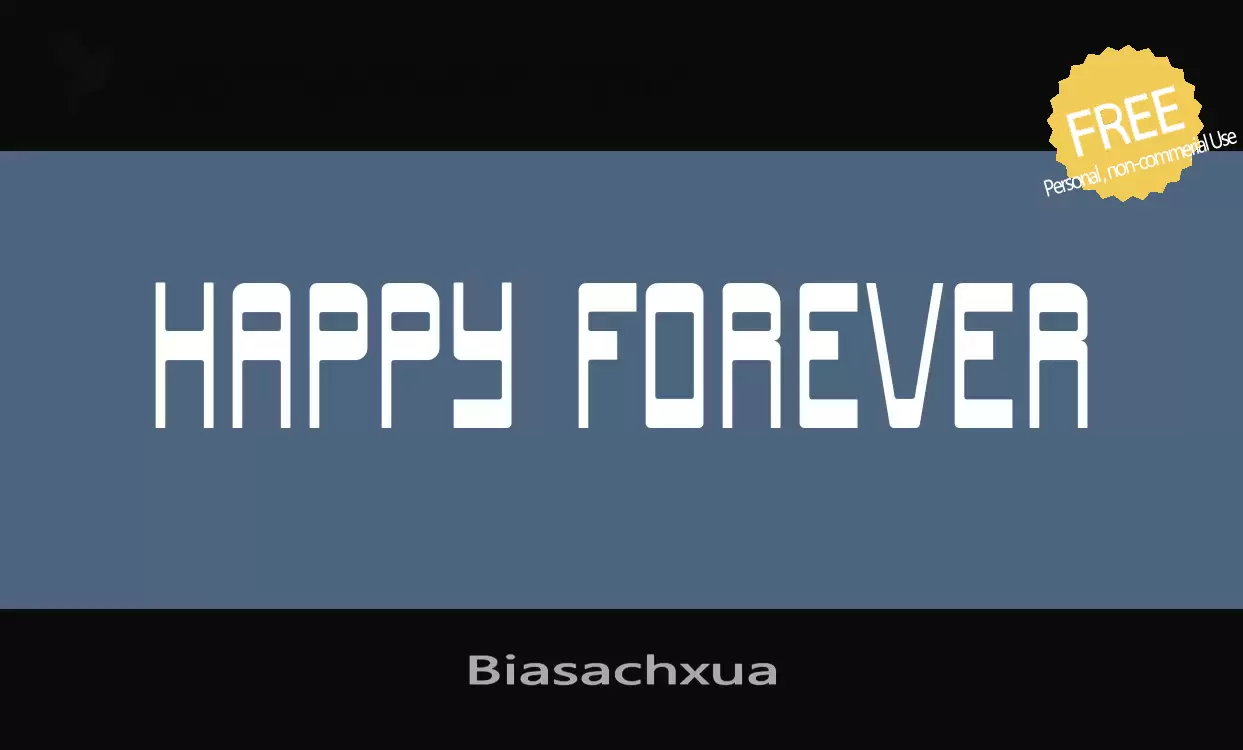 Font Sample of Biasachxua