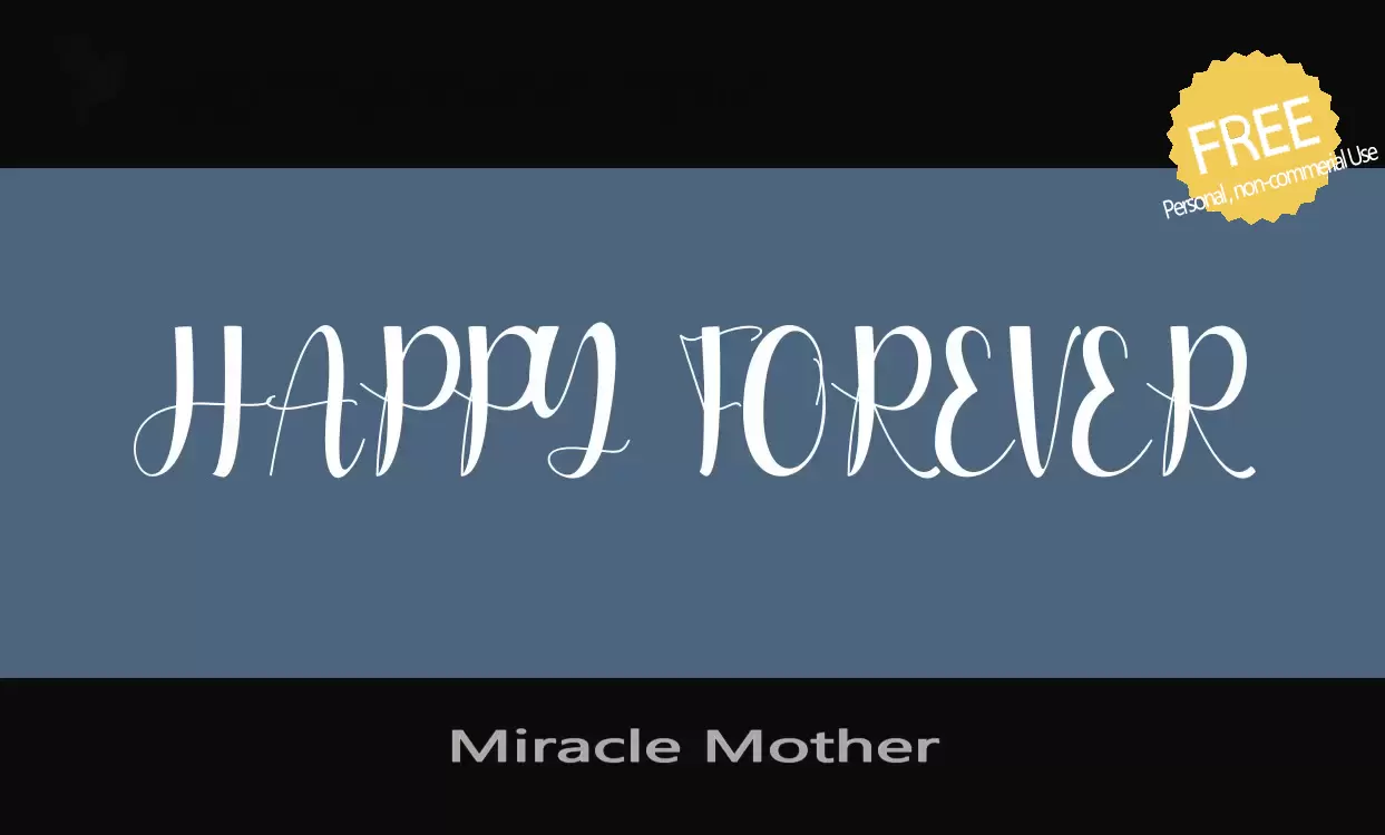 Font Sample of Miracle-Mother