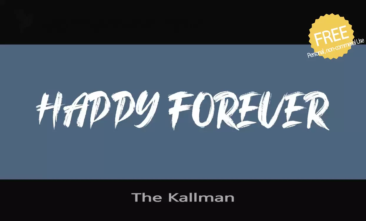 Font Sample of The-Kallman