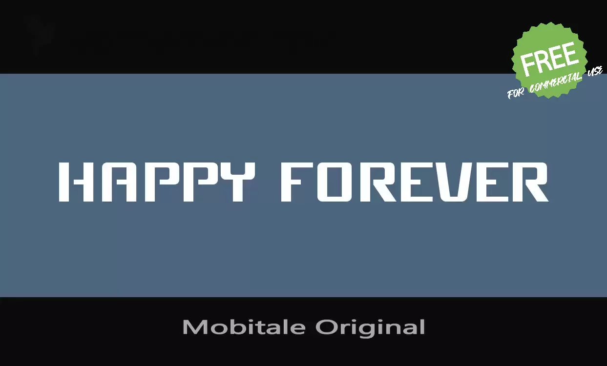 「Mobitale Original」字体效果图