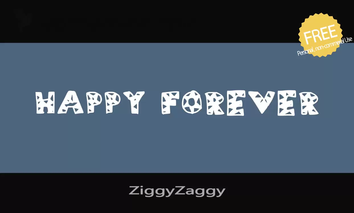 Font Sample of ZiggyZaggy