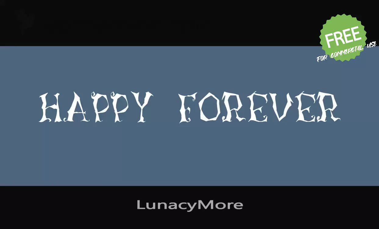 Font Sample of LunacyMore