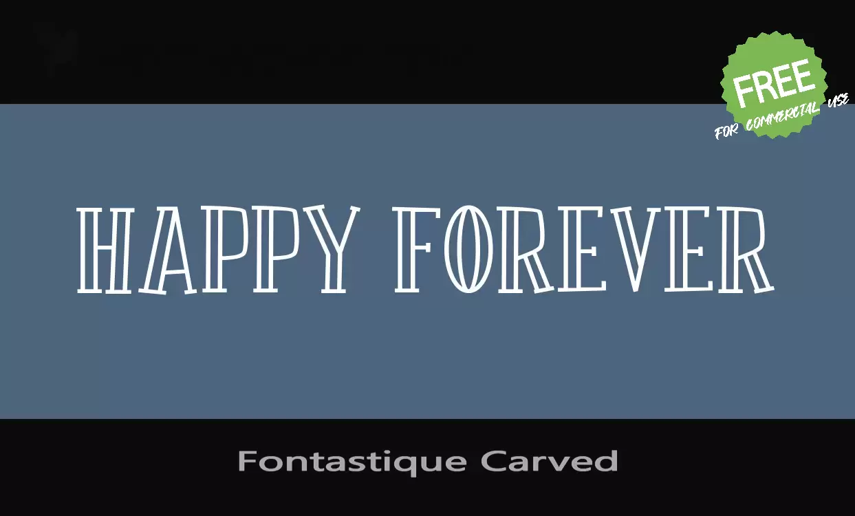 Font Sample of Fontastique-Carved