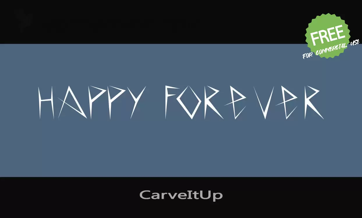 「CarveItUp」字体效果图