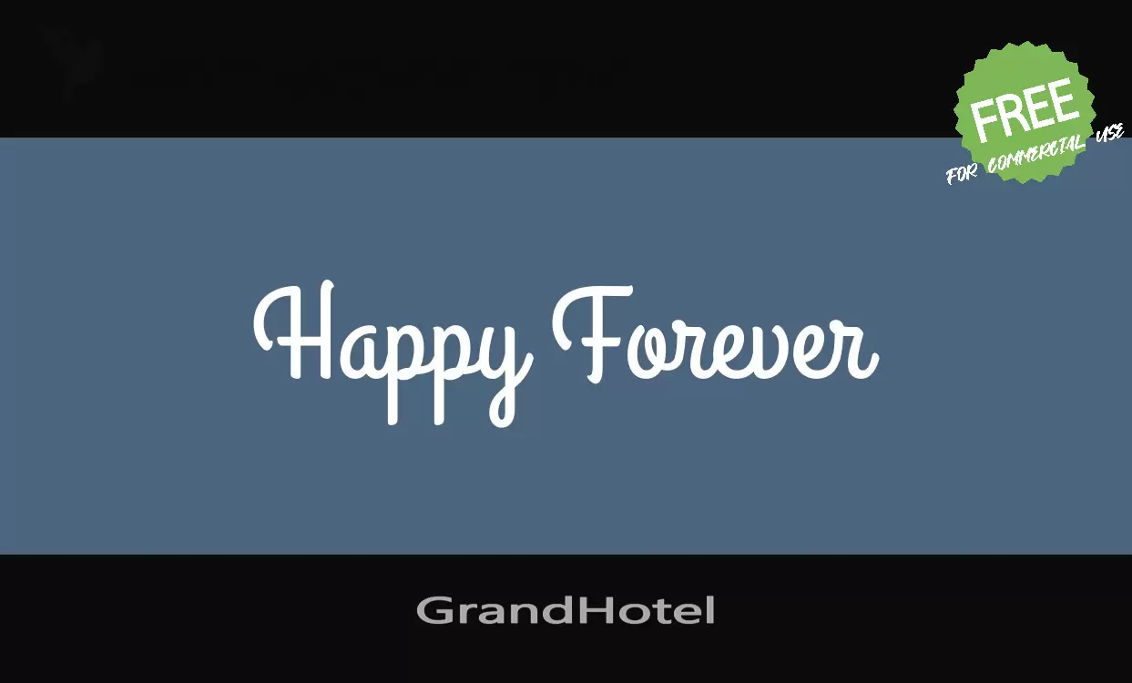 「GrandHotel」字体效果图