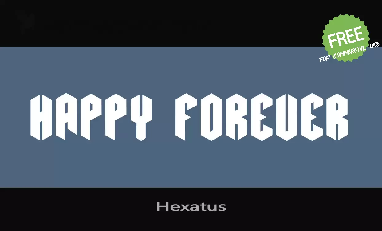 「Hexatus」字体效果图