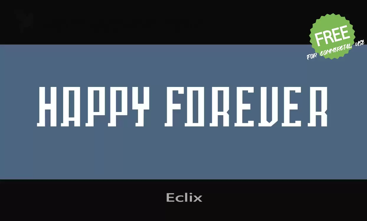 Font Sample of Eclix