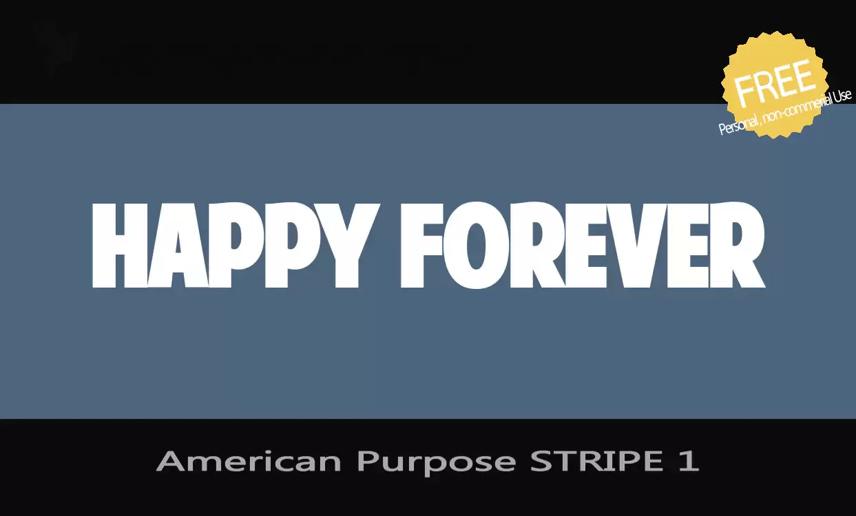 Font Sample of American-Purpose-STRIPE-1