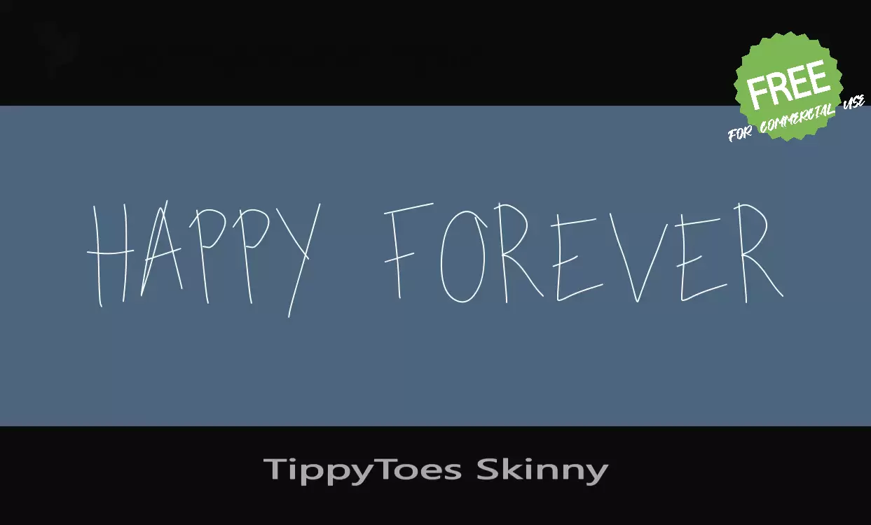 Font Sample of TippyToes-Skinny