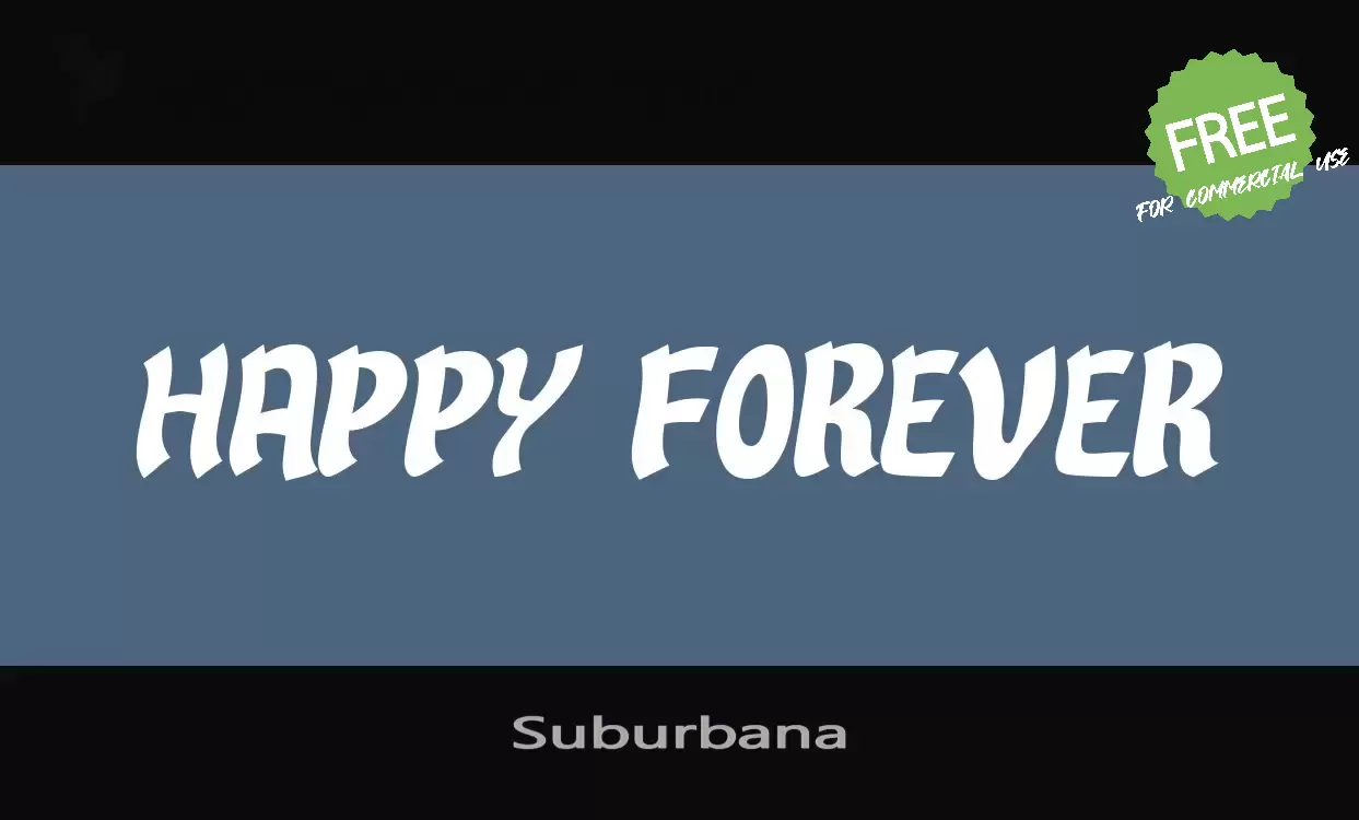 「Suburbana」字体效果图