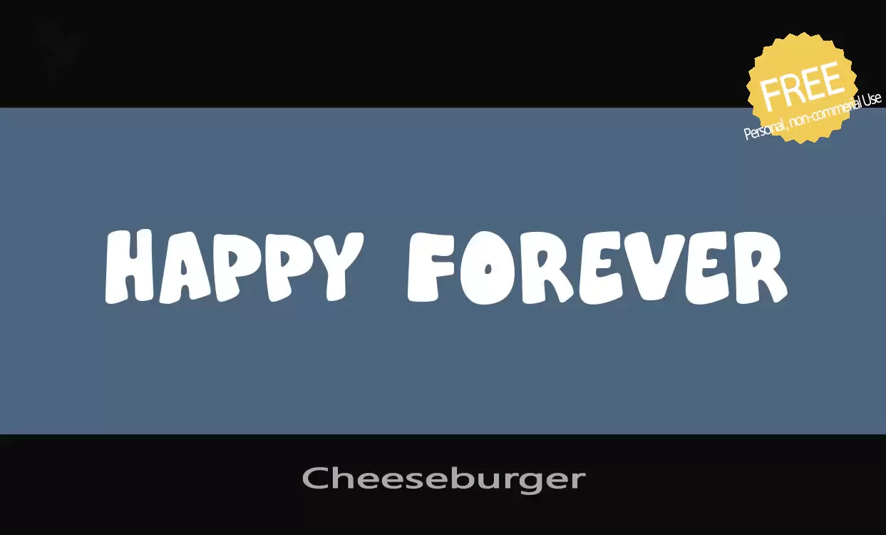 「Cheeseburger」字体效果图