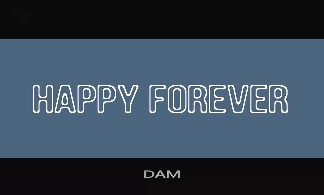 Font Sample of DAM