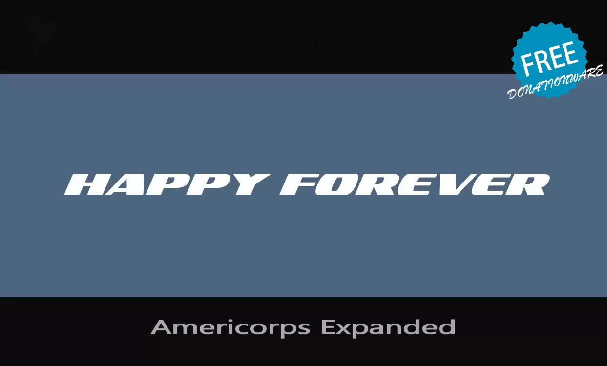 「Americorps-Expanded」字体效果图