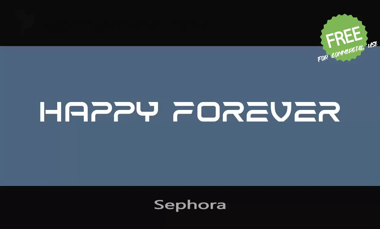 「Sephora」字体效果图