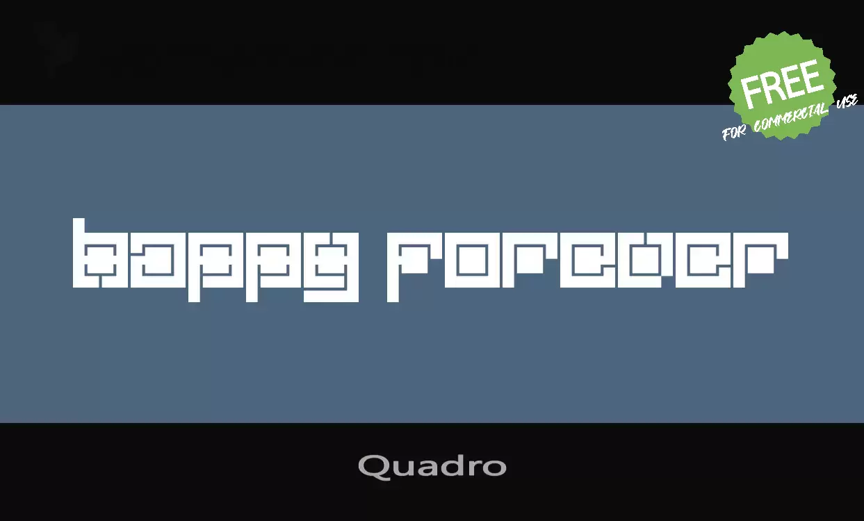 Font Sample of Quadro