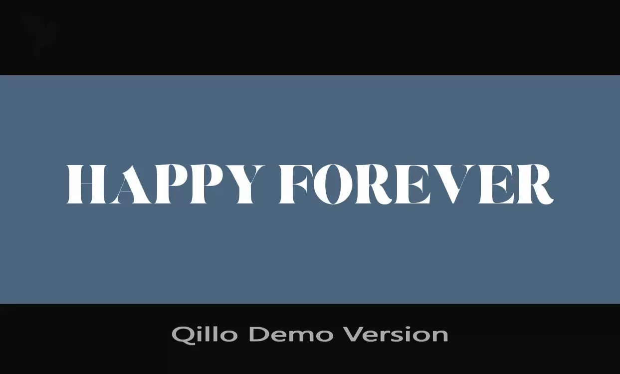 Font Sample of Qillo-Demo-Version