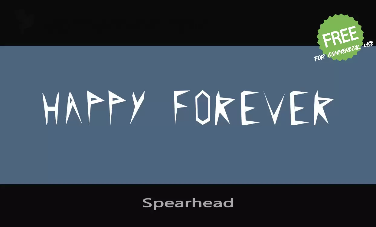 Font Sample of Spearhead