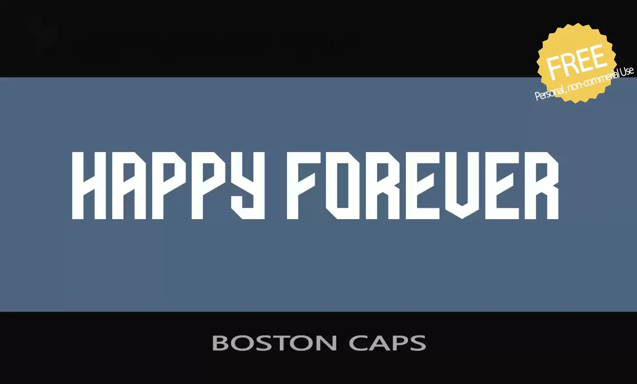 「BOSTON-CAPS」字体效果图