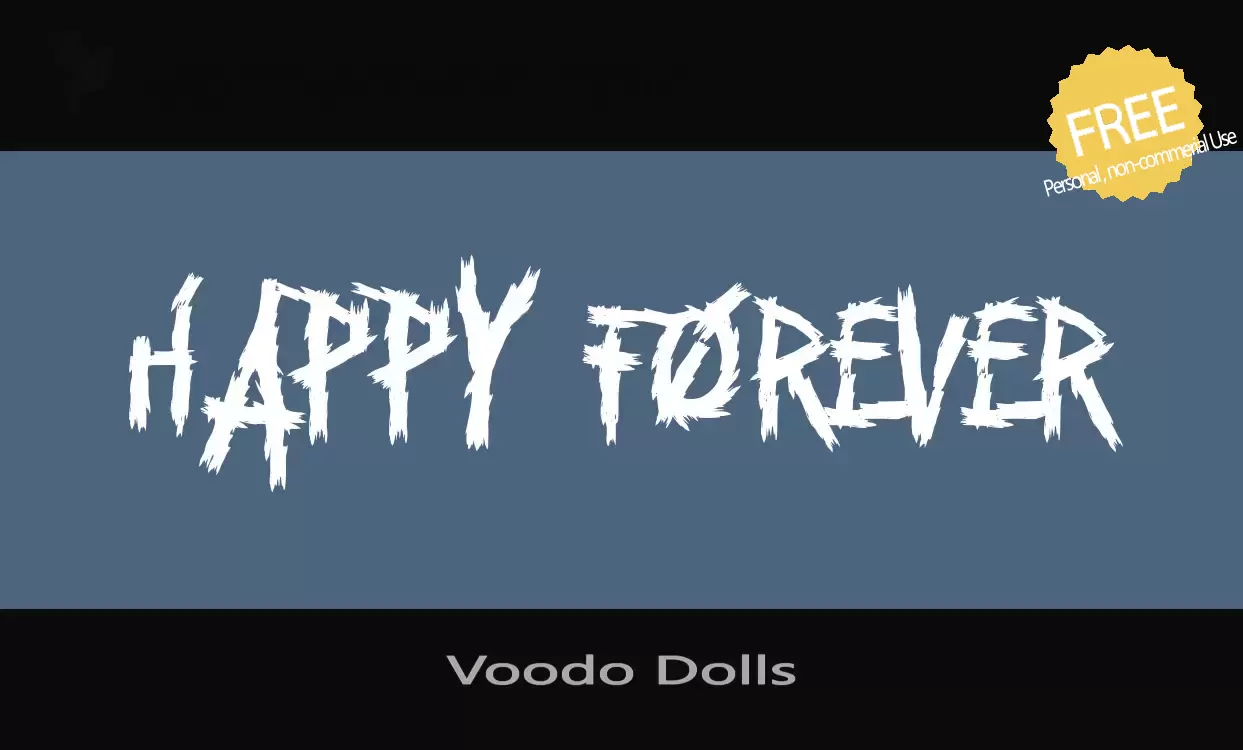 Font Sample of Voodo-Dolls