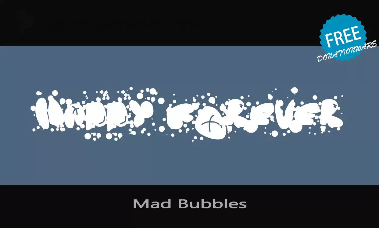 「Mad-Bubbles」字体效果图