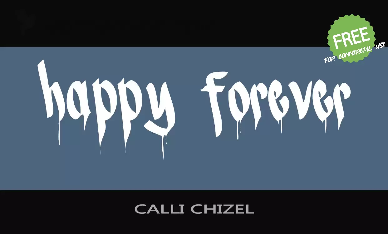 Font Sample of CALLI-CHIZEL