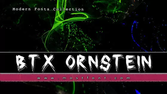 Typographic Design of BTX-ORNSTEIN