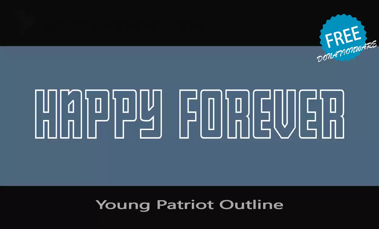 Font Sample of Young-Patriot-Outline