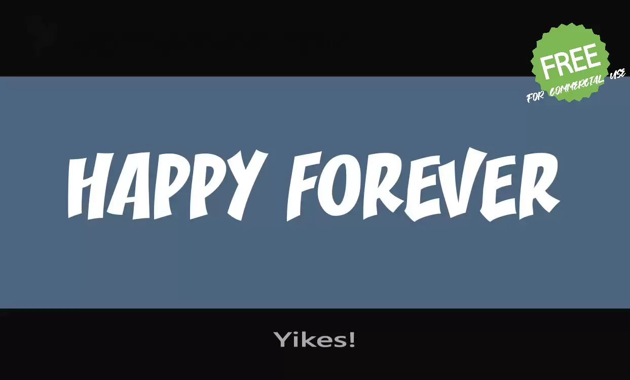 Font Sample of Yikes!