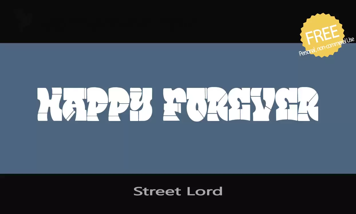 Font Sample of Street-Lord