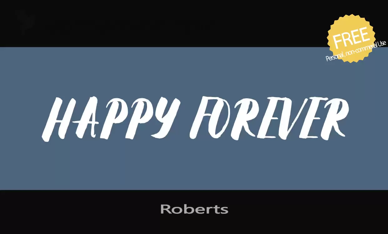 Font Sample of Roberts