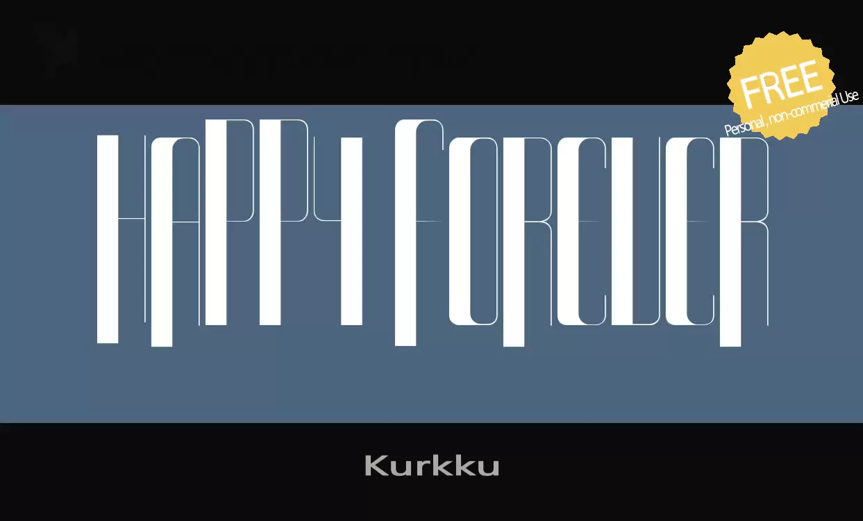 「Kurkku」字体效果图