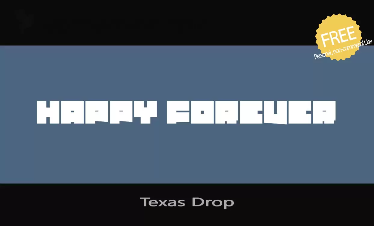 Font Sample of Texas-Drop