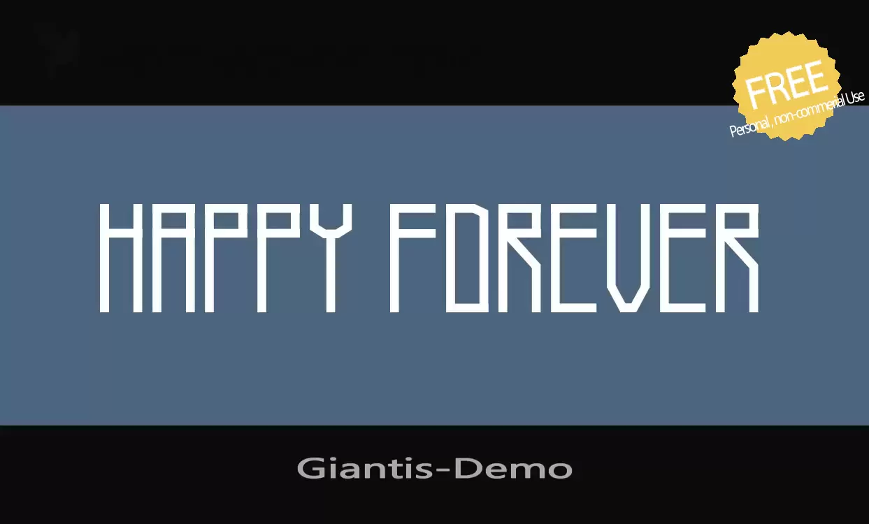 Font Sample of Giantis-Demo