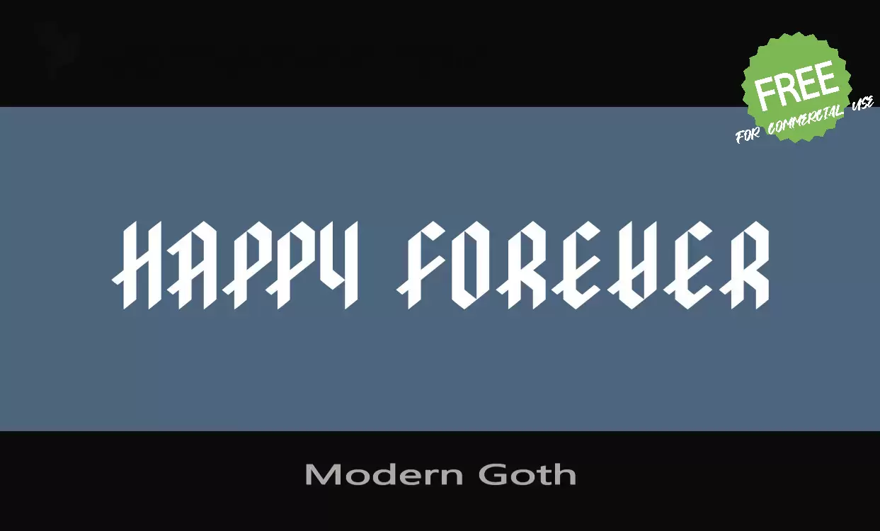 「Modern Goth」字体效果图