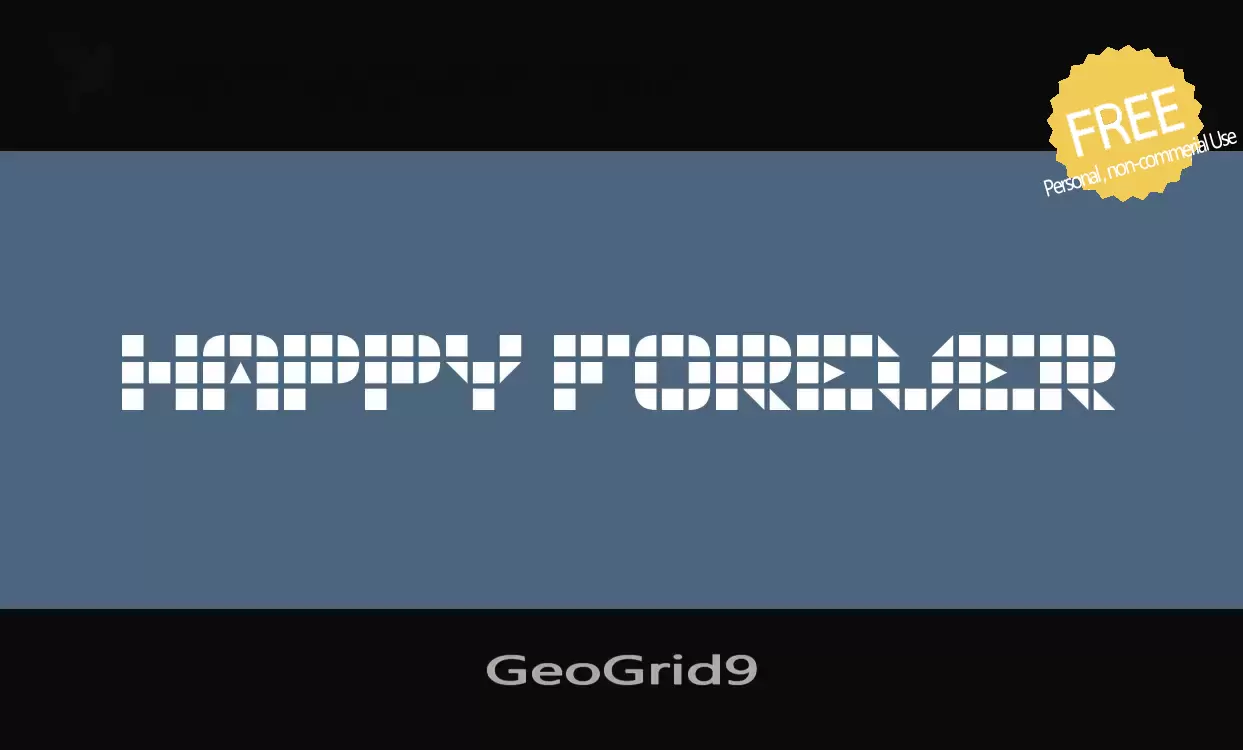 Font Sample of GeoGrid9