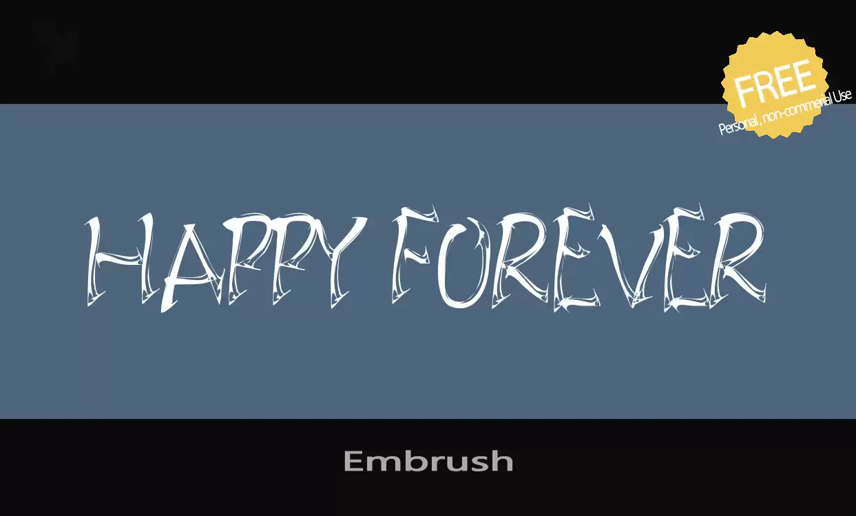 Font Sample of Embrush