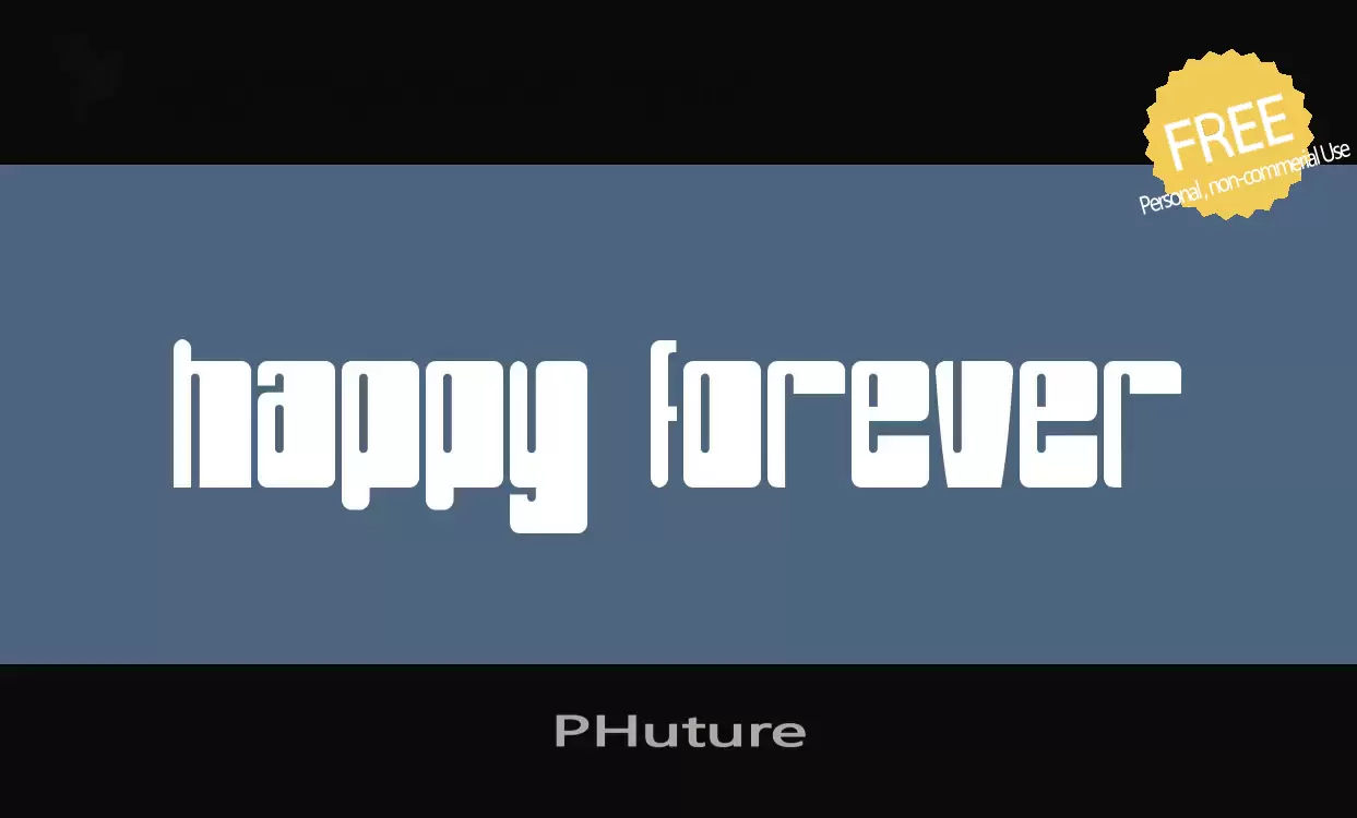 「PHuture」字体效果图