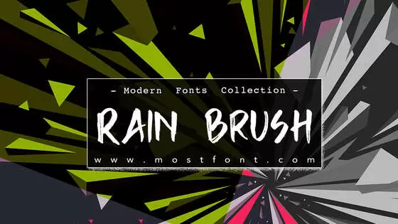 Typographic Design of Rain-Brush