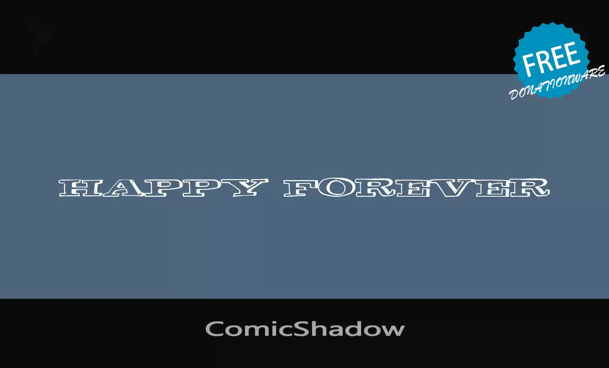 「ComicShadow」字体效果图