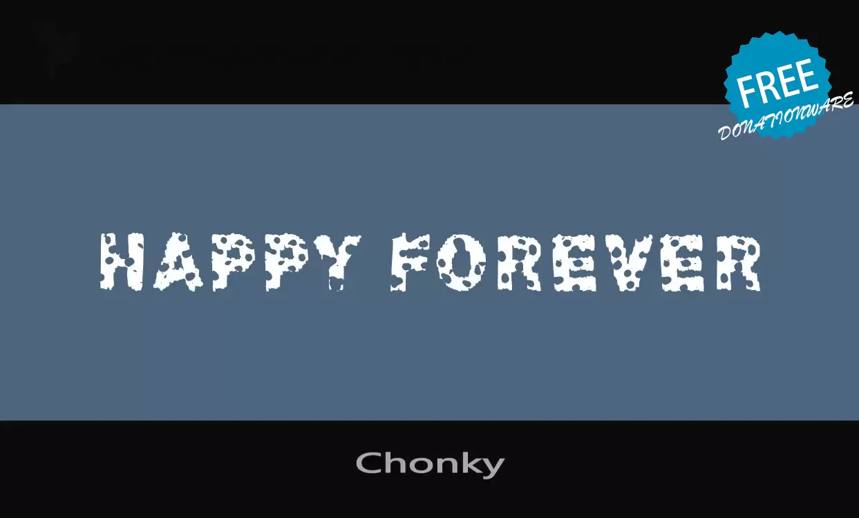 Font Sample of Chonky